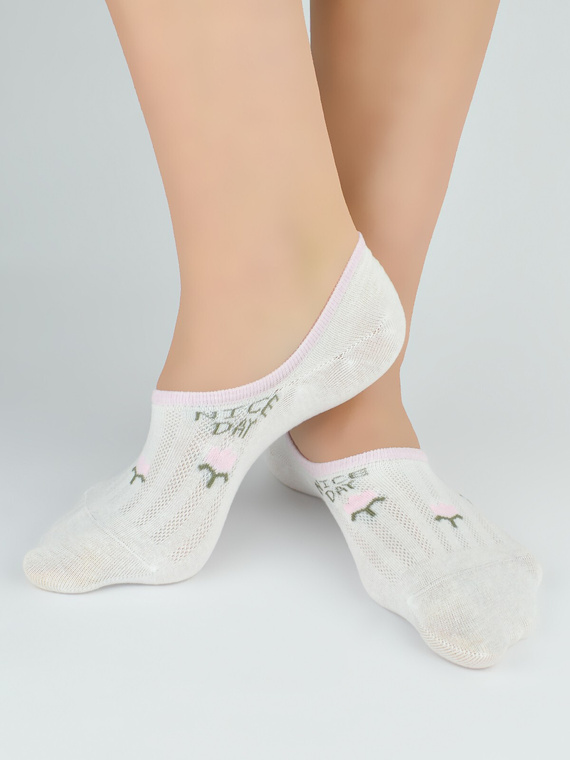 Calzini ballerina donna ST091 Noviti cotone invisibili silicone comfort