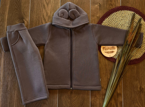 Set di tute da ginnastica per bambini DH117 mousse al cioccolato - Mamatti