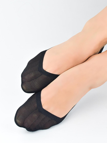 Calzini ballerina donna Noviti SN067 sottili cotone silicone antiscivolo