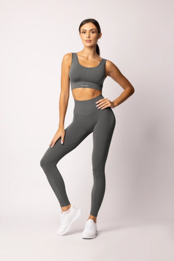 Leggings da donna SPAIO Flex Innergy 2.0 graphite senza cuciture, supporto al recupero