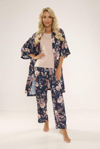 722 Lurdes Pigiama da donna De Lafense - blu navy