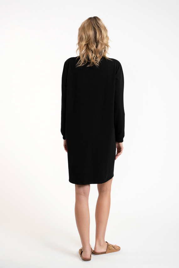 Tunica a maniche lunghe da donna Malmo Moda Italiana - nero