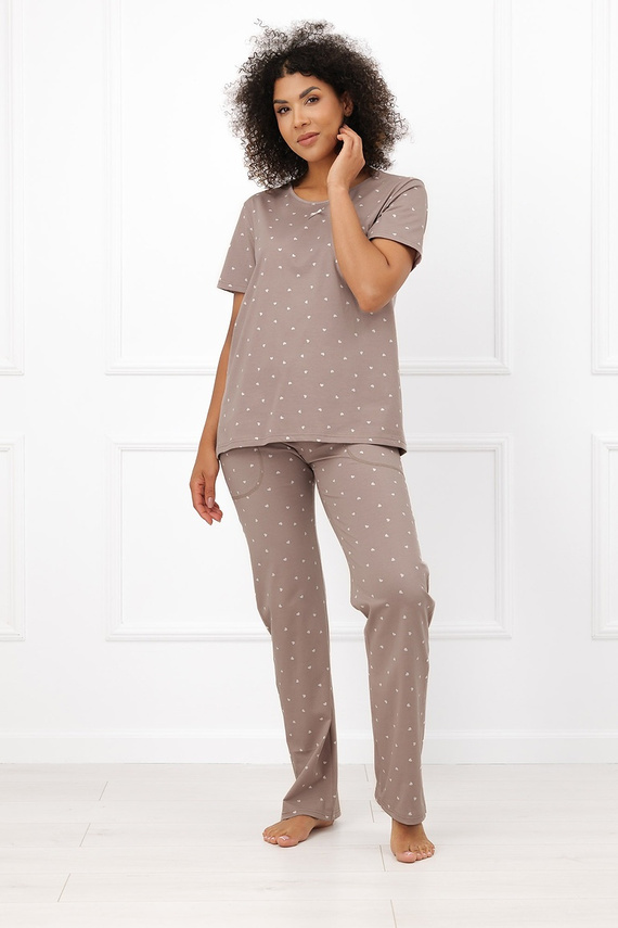 Pigiama donna Italian Fashion Madura cotone manica corta pantaloni lunghi