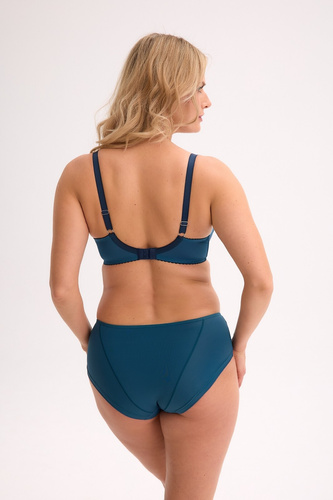 Gaia BS 1324 Reggiseno semi-morbido Yasmine turchese, ricamato, con ferretto, elegante