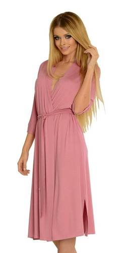 942 Visa Accappatoio lungo De Lafense - rosa sporco