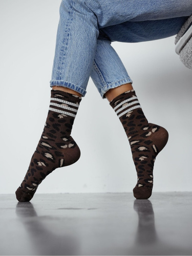Calze donna Milena 0200-207 leopardate cotone