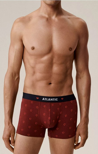 2GMH-029 Boxer Atlantic da uomo - cotone con elastan, cuori, confezione da 2 pezzi