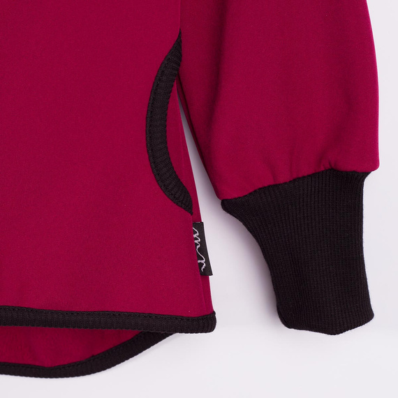 229002 Nicol Giacca softshell bambina con cappuccio, pile, riflettente - bordeaux