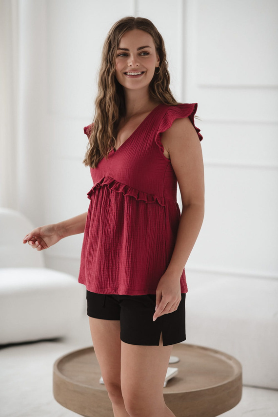 Milky Butterfly Camicetta per la gravidanza e l'allattamento - comfort e stile Milk&Love lampone