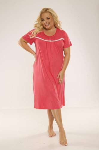 447 Camicia da notte Juliette Plus Size in Forex - pois lampone