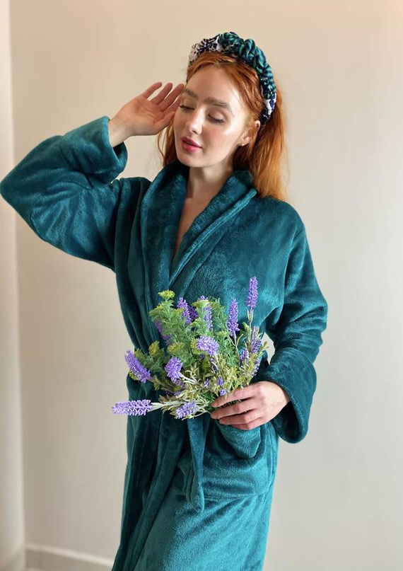 628 Accappatoio da donna Abigail Long Forex - verde