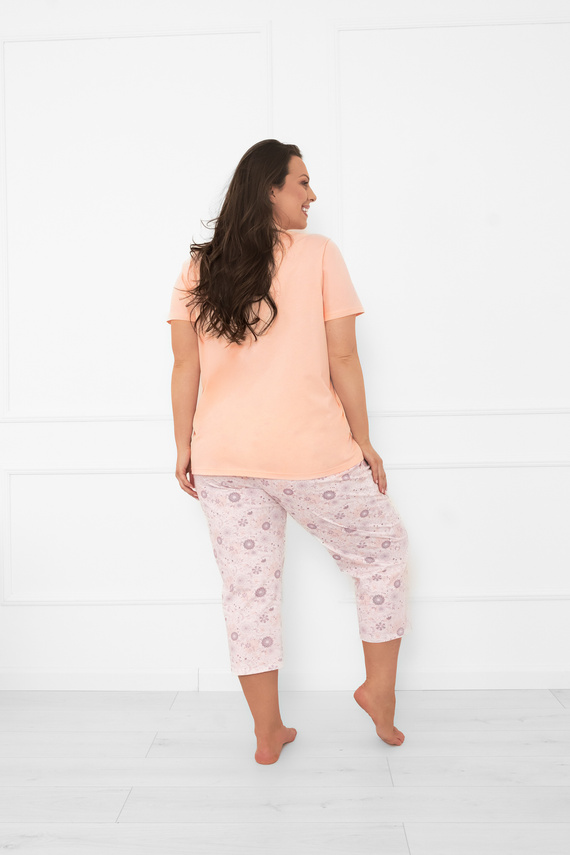 Pigiama da donna Satui - cotone, manica corta e pantaloni 3/4 Moda italiana