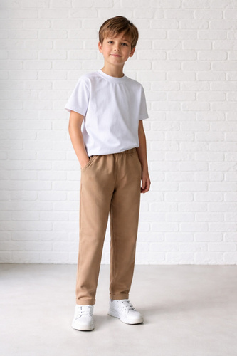 Classic pantaloni bambino Bambarillo comodi pantaloni da tutti i giorni beige 