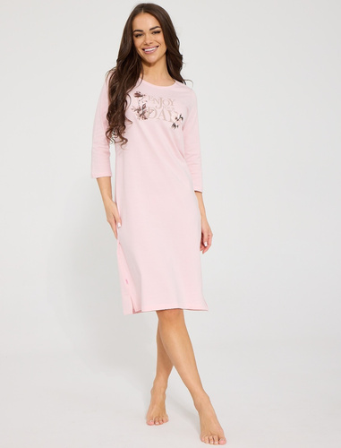 Cornette Your Day 2 641/501 Camicia da notte 100% cotone 3/4 rosa
