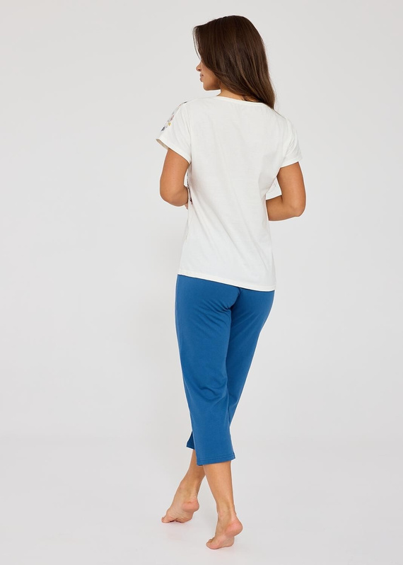 Cornette Floris 369/345 ecru – pigiama donna 100% cotone 7/8