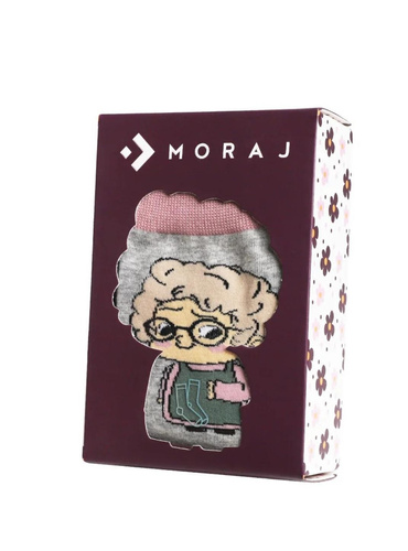 Moraj Calzini da donna "Best Grandmother" CSLB450-004 - Set di 2 paia in cotone in scatola - Il regalo perfetto per la nonna