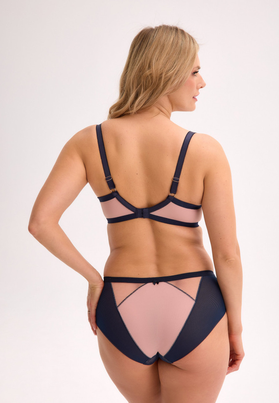 Reggiseno semi-imbottito Aina BS 1273 Gaia – Rosa e blu, pizzo, tulle, microfibra, supporto perfetto