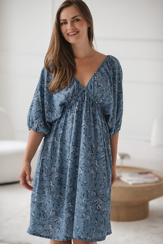 Milk Sun Abito per la gravidanza e l'allattamento Milk&Love abito blu a fiori