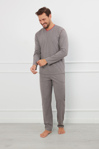 Ludwik Pigiama uomo manica lunga, pantaloni lunghi Moda italiana - ¶r. melange