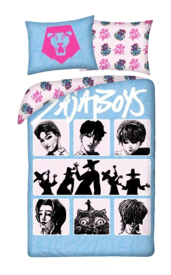 Halantex Biancheria da letto in cotone K-POP Demon Hunters 140x200 70x90 100% cotone