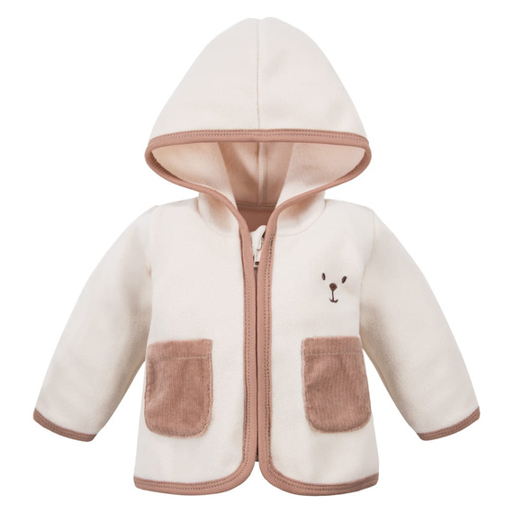 Beary Cool Giacca in pile per bambini Eevi - ecru, con cappuccio