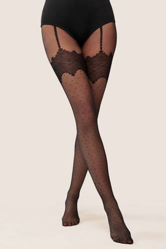 Gabriella Lumia 20 den collant effetto reggicalze pois elegante