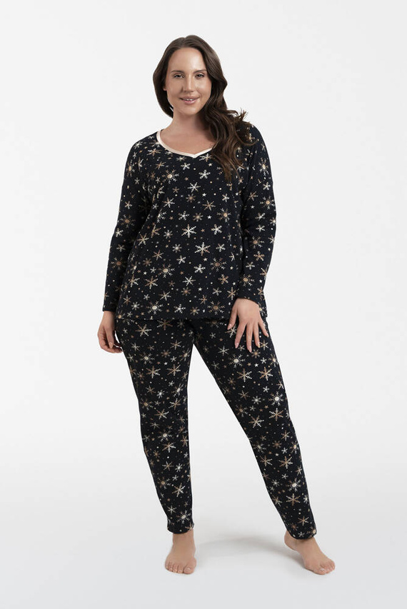 Laponia Pigiama da donna manica lunga, pantaloni lunghi Moda italiana - stampa