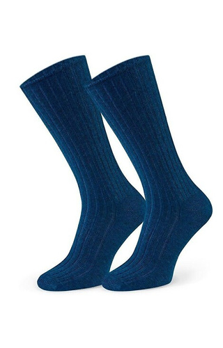 Arte.185 Calze Steven 012 jeans - lana d'agnello a coste da donna, inverno