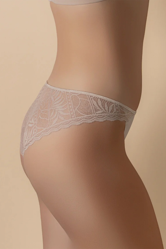 MARA 3139 Selene Slip Bikini Eleganti da Donna in Pizzo Beige a Vita Bassa