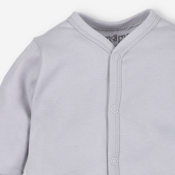 Pigiama neonato NINI ABN-3964 grigio chiaro 100% cotone organico