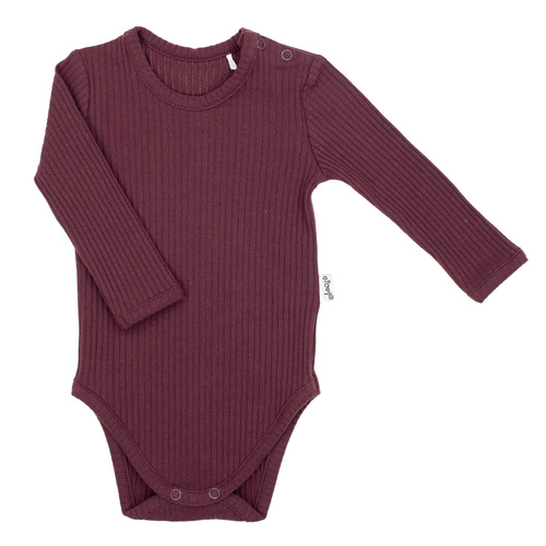 217097 Body in cotone Alisa Nicol - bordeaux, a coste, manica lunga