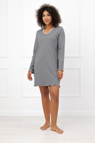 Camicia da notte Italian Fashion Jaśmina 100% cotone pizzo balza