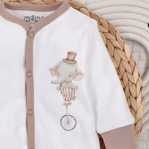 ABN-5586 Circus Baby Pajac Nini - 100% cotone organico, anallergico, produzione polacca