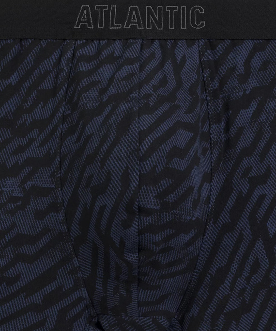 Boxer da uomo Atlantic 3MH-0177 A3 3 pezzi nero-denim – cotone, gamba lunga