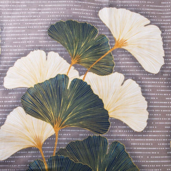 31510/2 Biancheria da letto Flannelove Darymex beige verde foglie di ginkgo - set, 100% cotone, caldo e morbido