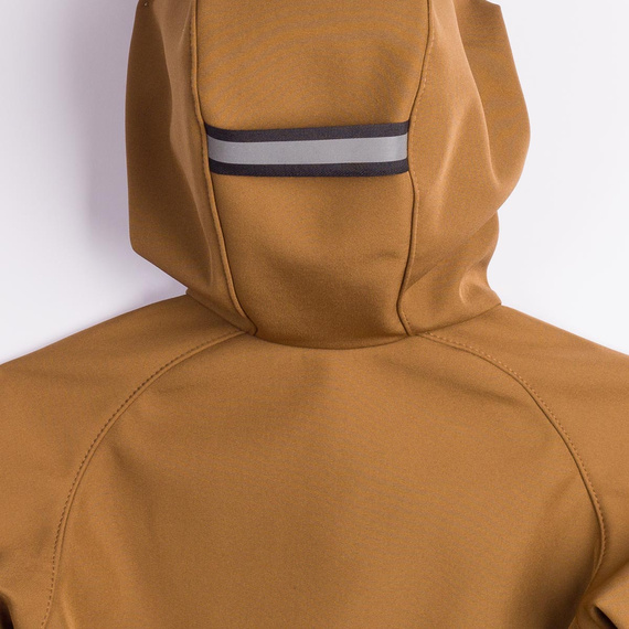 229003 Nicol Giacca softshell bambino con pile, cappuccio, riflettente - oliva