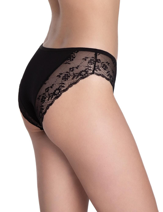 Lama L-1590 BI slip bikini - bikini in cotone con pizzo e fiocco, 2 pezzi per confezione