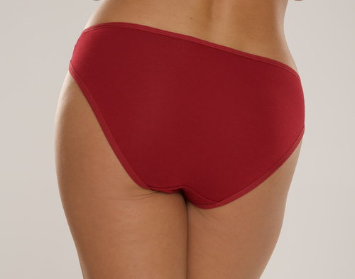 004 Limited Mutandine da donna De Lafense - classiche, vita bassa, viscosa - bordeaux