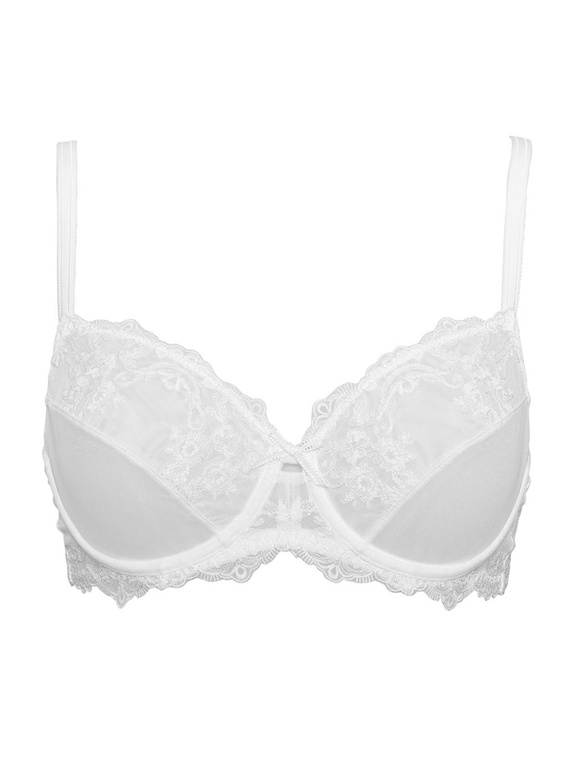 1940 Reggiseno Glam - tulle, morbido, con ferretto Sielei bianco