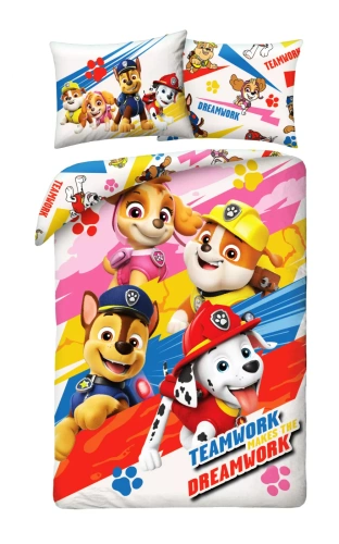 Psi Patrol Kids 12 biancheria da letto in cotone Halantex - 100% cotone, zip, peso 115 g/m²
