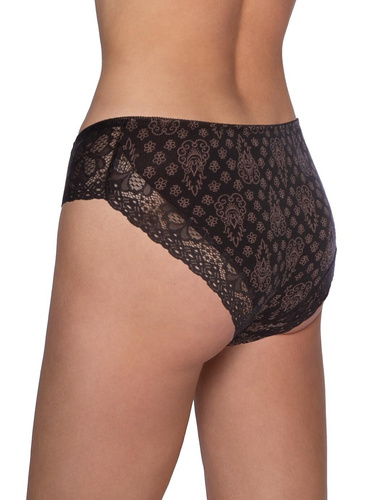Slip da donna Lama L-MOD1601 BI-06 in modal con pizzo, confezione da 2 pezzi con fiocco