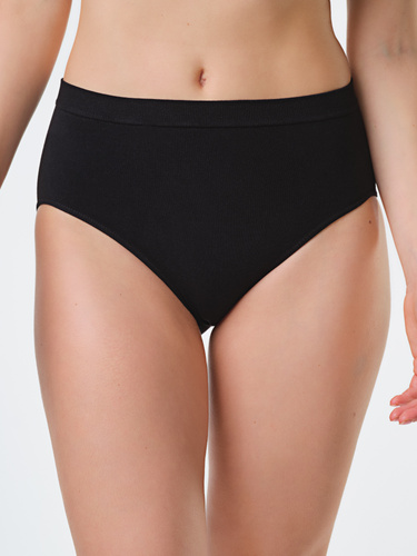 Spiman NATURE Nero Slip in Bambù Vita Alta Traspiranti e Confortevoli