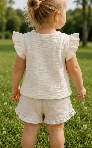 Mamatti BL50103 blusa in mussola bambina leggera cotone estate