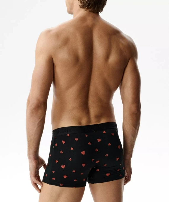 2GMH-032/Z26 Boxer da uomo Atlantic 2 pezzi in cotone con cuoricini
