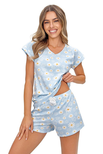 Pigiama Margaret Short Donna in cotone con stampa floreale a maniche corte