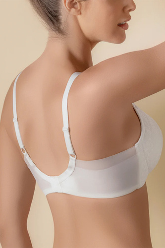 Selene Mireia Reggiseno Imbottito Senza Ferretto Comfort e Pizzo avorio-perla