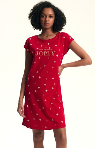 43720 Camicia da notte da donna Dotie Christmas Henderson - cotone, manica corta