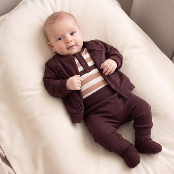 226273 Nicol HANIA Felpa ramoneska bambini marrone scuro cotone
