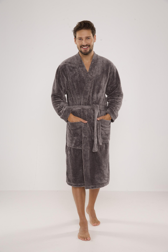 391 Accappatoio Hugo da uomo De lafense - grigio