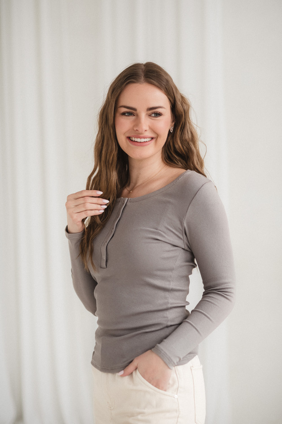 Tummy Milk&Love maglia premaman e allattamento in viscosa gray